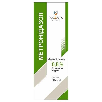 Метронідазол розчин д/інф. 0.5 % по 100 мл у конт.