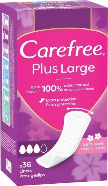 Прокладки щоденні Carefree Plus Large гігієнічні, 36 шт
