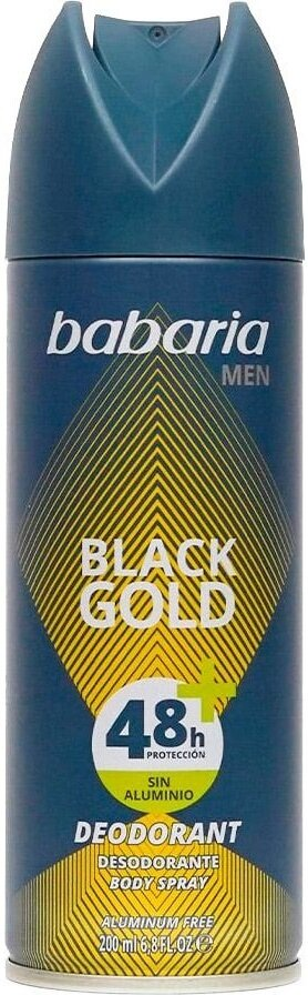 Дезодорант спрей Babaria Men Black Gold 48h для чоловіків, 200 мл