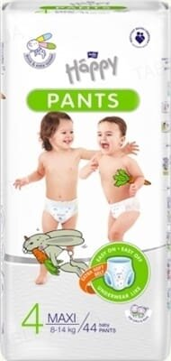 Підгузки-трусики Bella Baby Happy Maxi, розмір 4, 8-14 кг, 44 шт