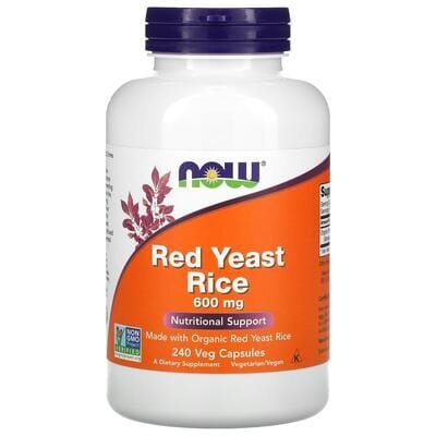 Червоний дріжджовий рис NOW Red Rice Yeast 600 мг вег. капсули №240