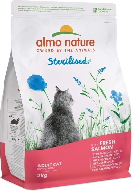 Корм сухий Almo Nature Holistic Cat для дорослих стерилізованих котів зі свіжим лососем, 2 кг