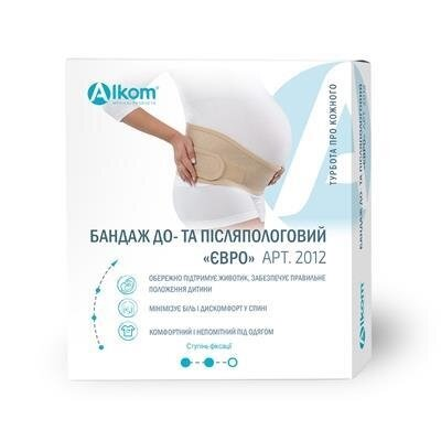 Бандаж до- і післяпологовий Алком 2012 Євро, білого кольору, розмір 4