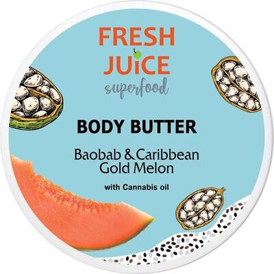 Крем-олія для тіла Fresh Juice Superfood Baobab & Caribbean Gold Melon, 225 мл