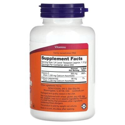 Кальцію Аскорбат NOW Calcium Ascorbate порошок, 227 г