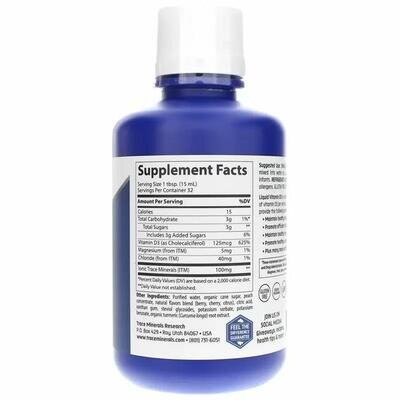 Вітамін D3 Trace Minerals Liquid Vitamin D3 125 мкг зі смаком тропічної вишні у краплях, 473 мл