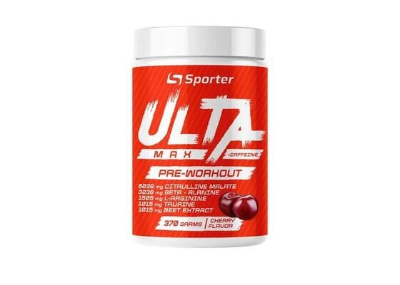 Передтренувальний комплекс Sporter Ulta Max Pre-Workout + Saffeine вишня, 370 г