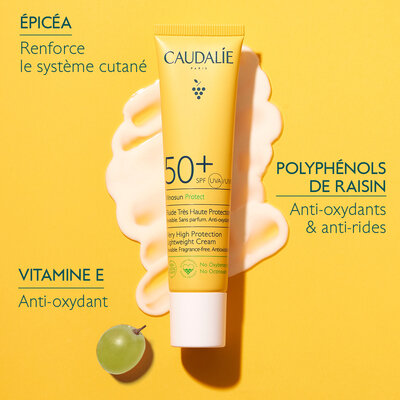 Крем Caudalie Vinosun для обличчя легкий сонцезахистний SPF 50+, 40 мл