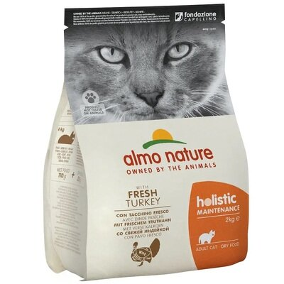 Корм сухий Almo Nature Holistic Cat для стерилізованих котів зі свіжою індичкою, 2 кг