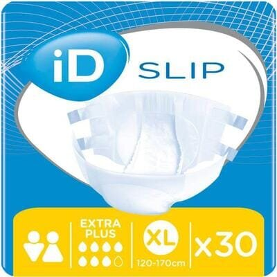 Підгузки для дорослих iD Slip Extra Plus, розмір XL (120-170 см), дихаючі, 30 штук