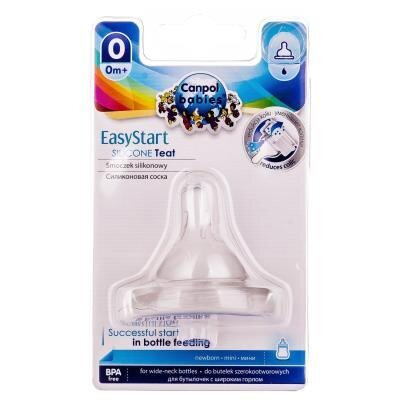 Соска силіконова Canpol Babies EasyStart 21/719 для пляшечок з широким отвором міні, від 0 місяців, 1 шт
