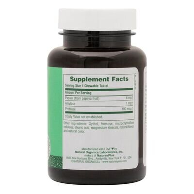 Фермент Папайї Nature's Plus Chewable Papaya Enzyme Supplement, 180 таблеток