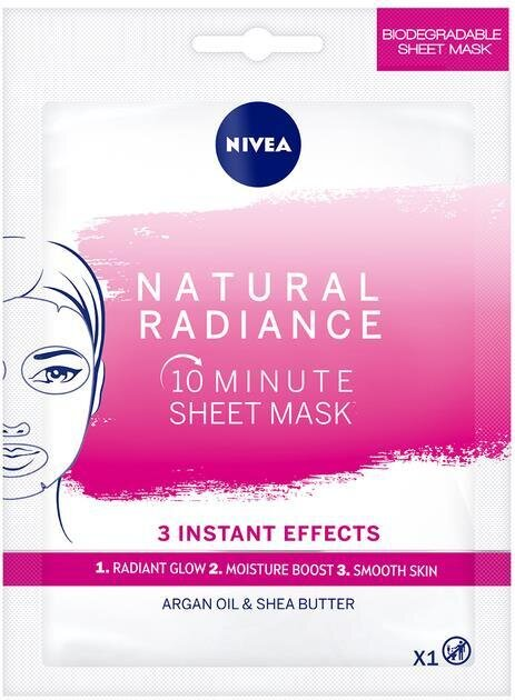 Маска тканинна для обличчя Nivea Природне сяйво збагачена сироваткою (82396), 1 шт