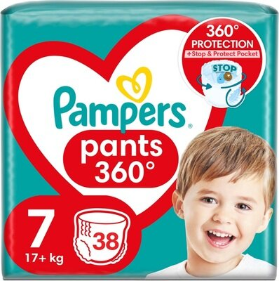 Підгузки-трусики Pampers Pants дитячі розмір 7, 17+ кг, 38 шт