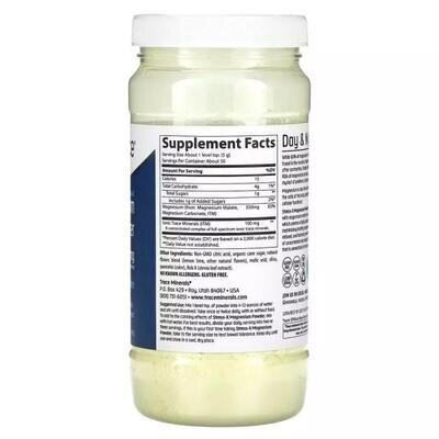Магній Trace Minerals Stress-X Magnesium Powder 350 мг зі смаком лимон-лайм, 250 г