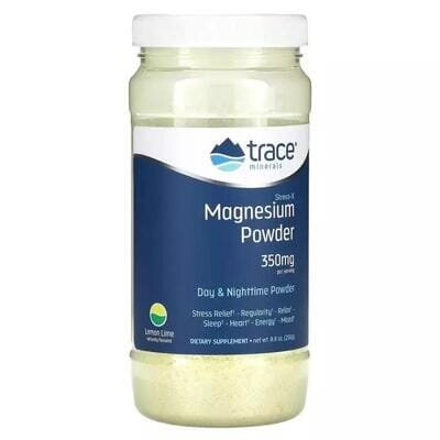 Магній Trace Minerals Stress-X Magnesium Powder 350 мг зі смаком лимон-лайм, 250 г