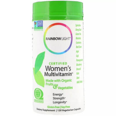 Мультивітаміни для жінок Rainbow Light Certified Women's Multivitamin вег. капсули №120