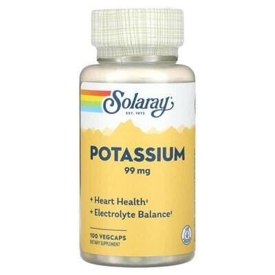 Калій Solaray Potassium 99 мг, 100 рослинних капсул
