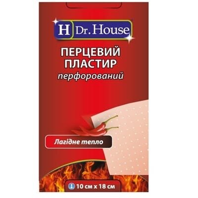Пластир медичний Dr. House перцевий перфорований 10 см х 18 см, 1 штука