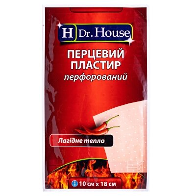 Пластир медичний Dr. House перцевий перфорований 10 см х 18 см, 1 штука