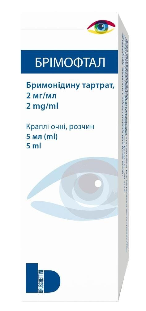 Брімофтал краплі оч., р-н 2 мг/мл по 5 мл у флак. поліет.