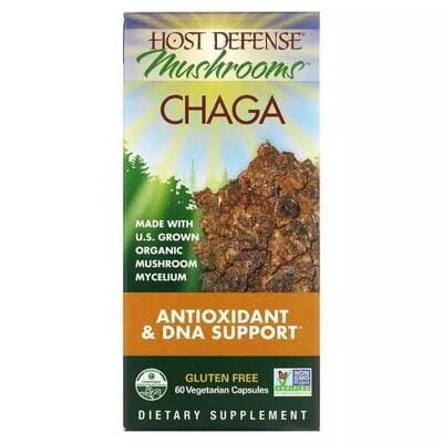 Гриб Чага Fungi Perfecti Chaga, 60 вегетаріанських капсул