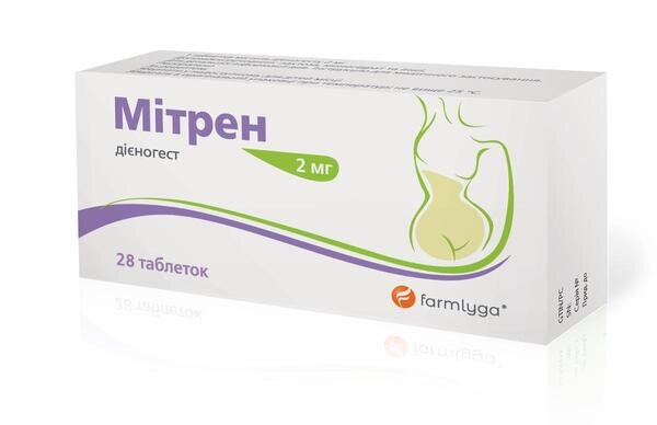 Мітрен таблетки по 2 мг №28 у бліс.