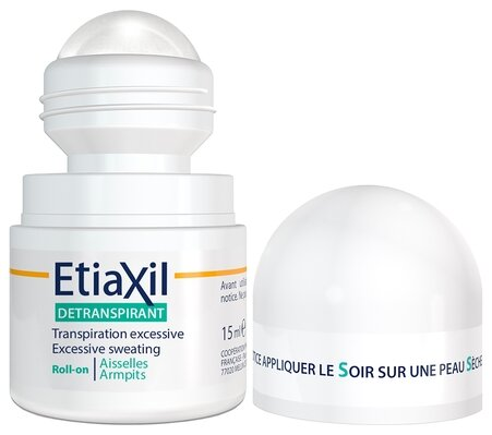 Дезодорант-антиперспірант кульковий Etiaxil Sensitive від підвищеного потовиділення для чутливої шкіри, 15 мл