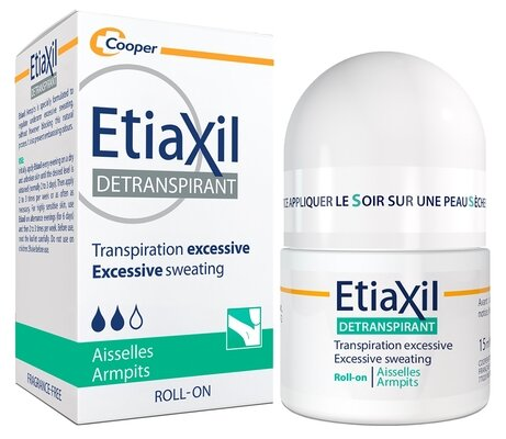 Дезодорант-антиперспірант кульковий Etiaxil Sensitive від підвищеного потовиділення для чутливої шкіри, 15 мл