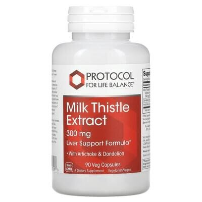 Розторопша плямиста Protocol for Life Balance Milk Thistle Extract 300 мг, 90 веганських капсул