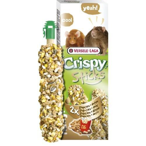 Ласощі для щурів, мишей Versele-Laga Crispy Sticks Popcorn&Nuts попкорн з горіхами, 110 г