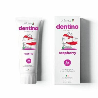 Зубна паста-гель Brillante Dentino Junior Raspberry з 6 років, 50 мл