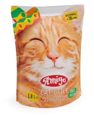 Наповнювач для туалету Amigo силікагелевий, 3,8 л