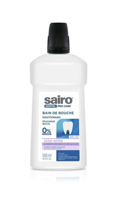 Ополіскувач для порожнини рота Sairo Total White відбілюючий, 500 мл