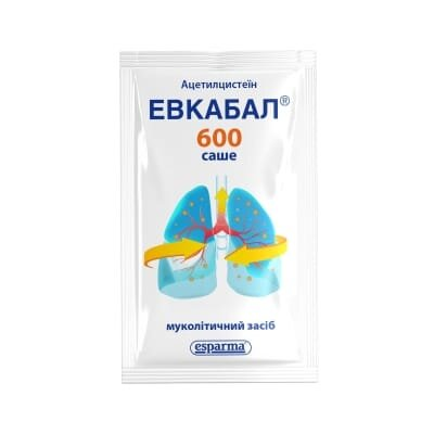 Евкабал 600 саше порошок д/ор. р-ну 600 мг/3 г №20 у саше