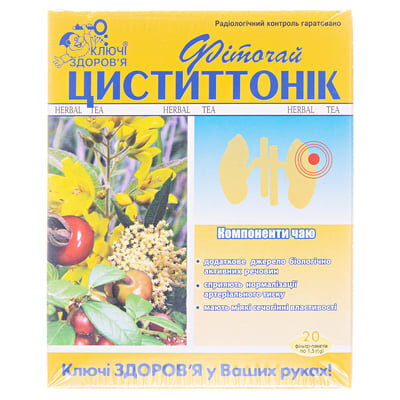 Фіточай Ключі Здоров'я №73 Циститтонік по 1.5 г №20 у філ.-пак.