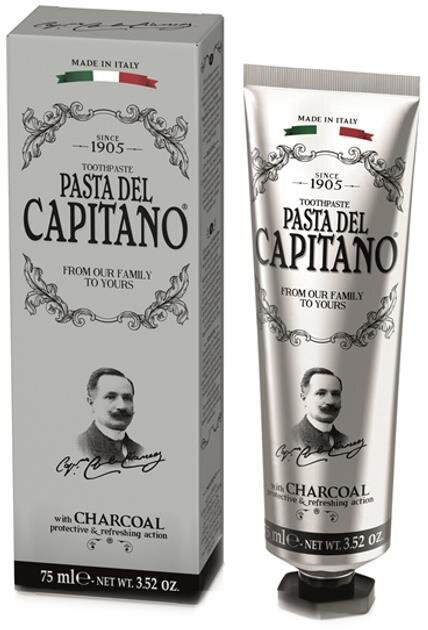 Зубна паста Pasta del Capitano 1905 з вугіллям, 75 мл