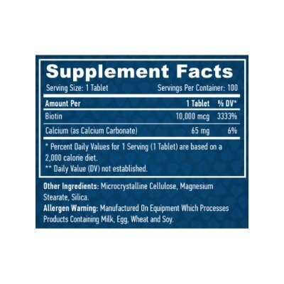 Біотин Haya Labs Biotin Maximum Strength 10000 мкг таблетки №100