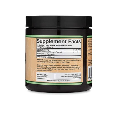 Блакитної спіруліни екстракт Double Wood Blue Spirulina Extract, 30 г