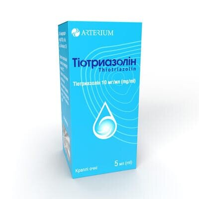 Тіотриазолін краплі оч. 10 мг/мл по 5 мл у флак. з криш.-крап.