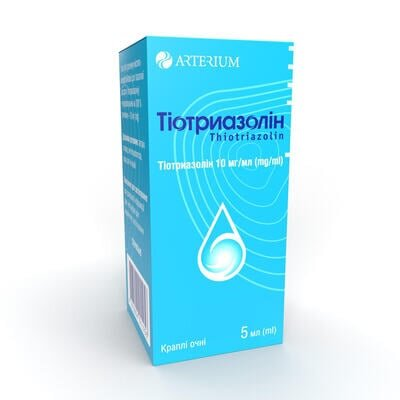 Тіотриазолін краплі оч. 10 мг/мл по 5 мл у флак. з криш.-крап.