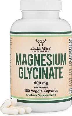 Магній Гліцинат Double Wood Magnesium Glycinate 400 mg, 180 капсул