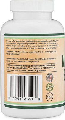 Магній Гліцинат Double Wood Magnesium Glycinate 400 mg, 180 капсул