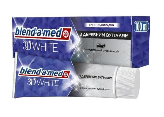 Зубна паста Blend-a-med 3D White з деревним вугіллям, 100 мл