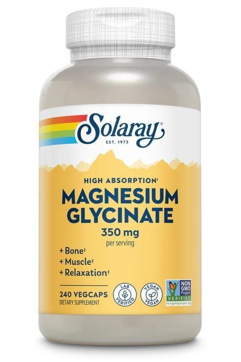 Магній гліцинат Solaray Magnesium Glycinate 350 мг, 240 капсул