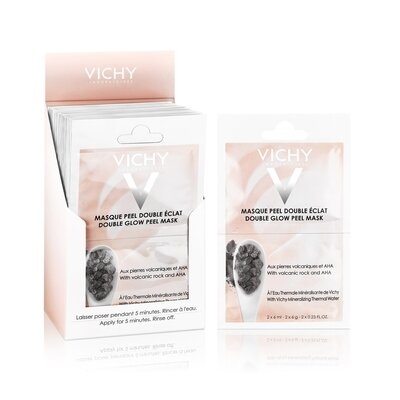 Маска - пілінг Vichy мінеральна, Подвійне Сяйво, для шкіри обличчя, 2 х 6 мл