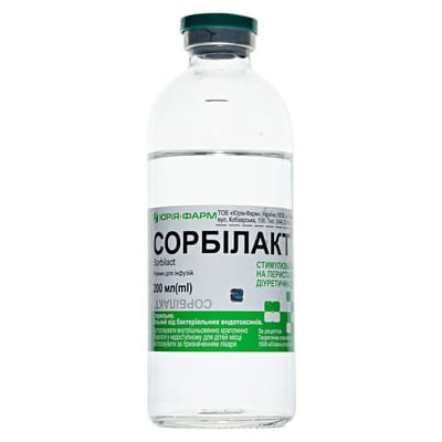 Сорбілакт розчин д/інф. по 200 мл у пляш.