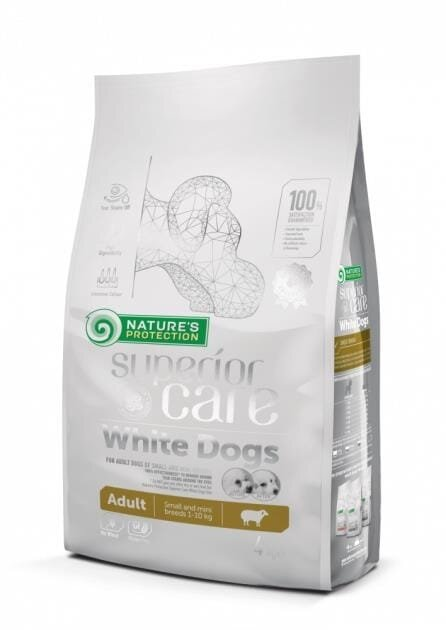 Корм сухий Nature's Protection White Dogs Adult Small and Mini Breeds для собак з білою шерстю, 1,5 кг