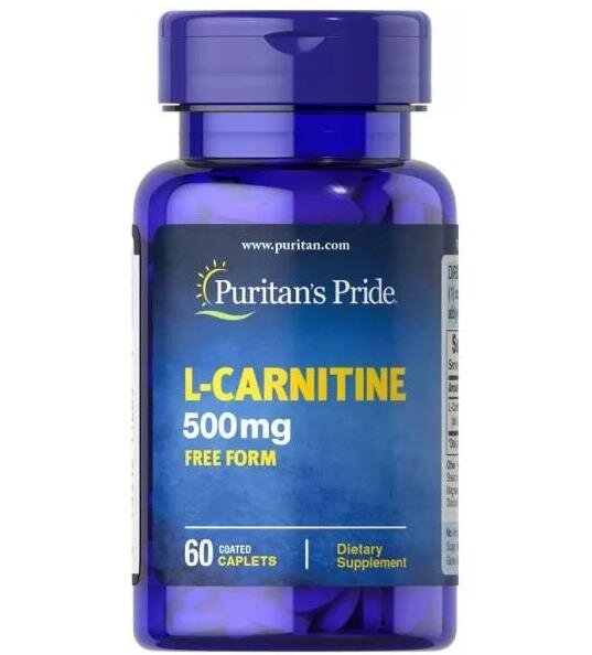 Жироспалювач Puritan's Pride L-Carnitine 500 мг, 60 каплет