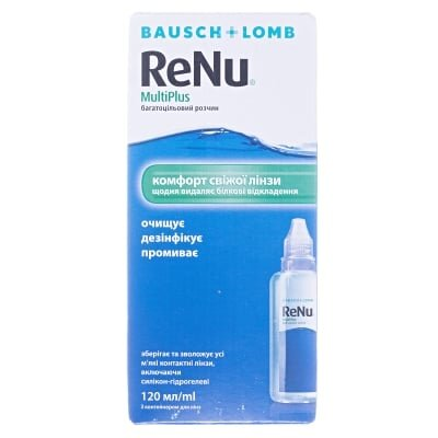 Розчин ReNu MultiPlus д/конт. лінз по 120 мл у флак. пласт.